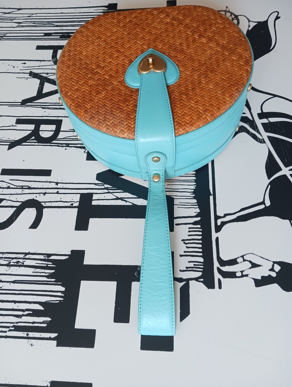 Vintage Juicy Couture Wicker/ Leather  Habdbag - Picture 3 of 15